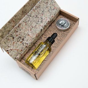 Набір олія для бороди та віск для вусів Captain FawcettPrivate Stock Beard Oil (50ml) Moustache Wax (15ml) Gift Set F6669 фото