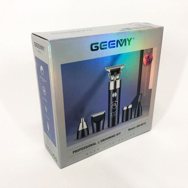 Мужской набор Geemy GM-8012 4 в 1, электробритва с насадками для бороды, тример для бороды ws77925 фото