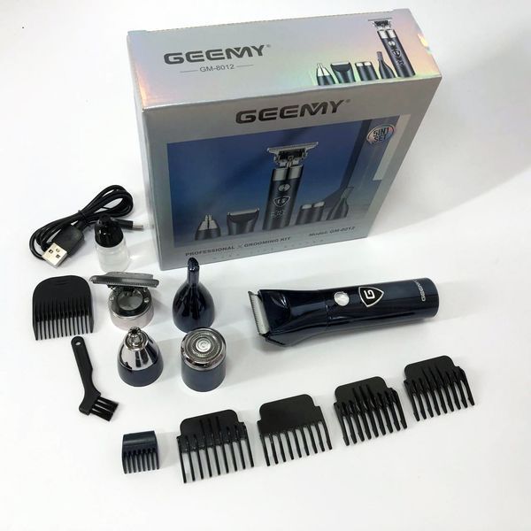 Мужской набор Geemy GM-8012 4 в 1, электробритва с насадками для бороды, тример для бороды ws77925 фото