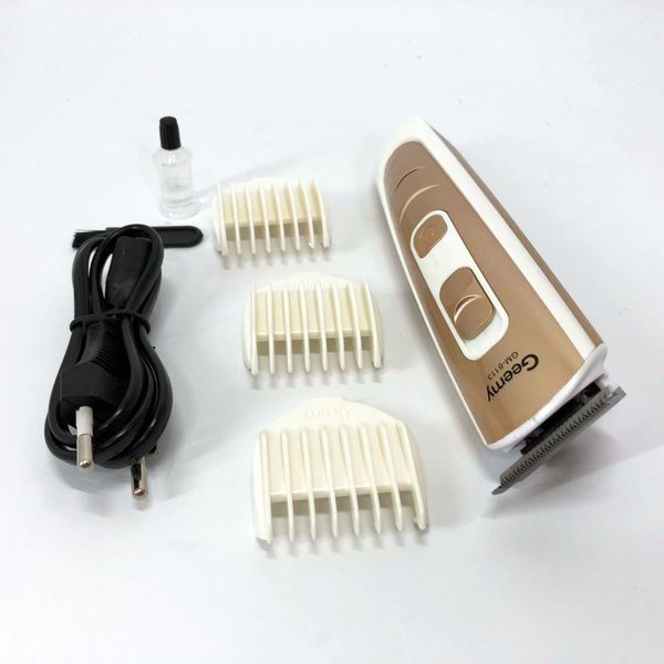 Машинка для стрижки волосся Gemei GM-6113 акумуляторна, чоловіча машинка для гоління. Колір: золотий ws69918 фото
