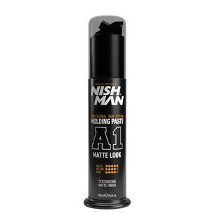 Матова паста для укладання волосся в тубі Nishman Hair Styling Molding Paste A1 Matte Look 100 мл 8682035088974 фото