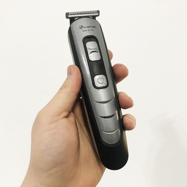 Машинка для стрижки волосся Gemei GM-6113 акумуляторна, Практична машинка для стрижки. Колір: чорний ws43886 фото