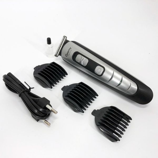 Машинка для стрижки волосся Gemei GM-6113 акумуляторна, Практична машинка для стрижки. Колір: чорний ws43886 фото