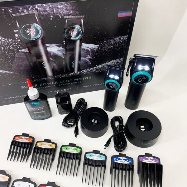 Набор VGR 2 в 1 V-001 V-977 BLACK, аккумуляторная машинка для стрижки и триммер. Цвет: черный ws74634 фото