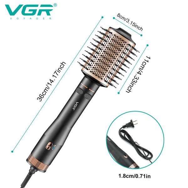 Фен-браш Стайлер для волос VGR Voyager Hot Air Brush V-494 2200 Вт, черный ws31984-1 фото