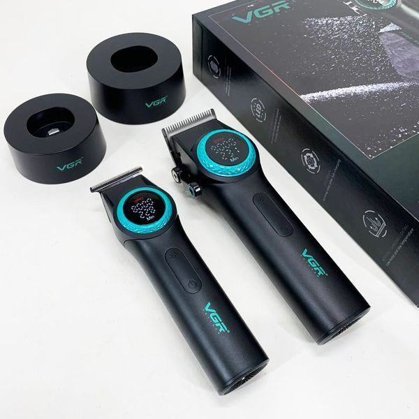 Набор VGR 2 в 1 V-001 V-977 BLACK, аккумуляторная машинка для стрижки и триммер. Цвет: черный ws74634 фото