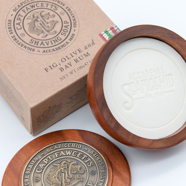 Мыло для бритья (инжир, оливка и лавровый ром) Captain Fawcett Scapicchio Shaving Soap 110g F5553 фото