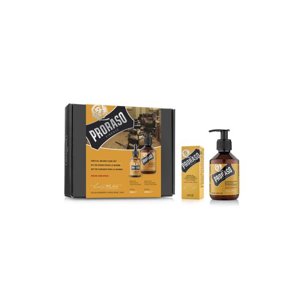 Набір для бороди Proraso Duo Pack Oil + Shampoo Wood & Spice 8004395007455 фото