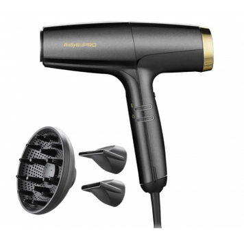 Професійний фен для волосся BaByliss PRO Falco Grey&Gold 2000 Вт BAB8550E фото