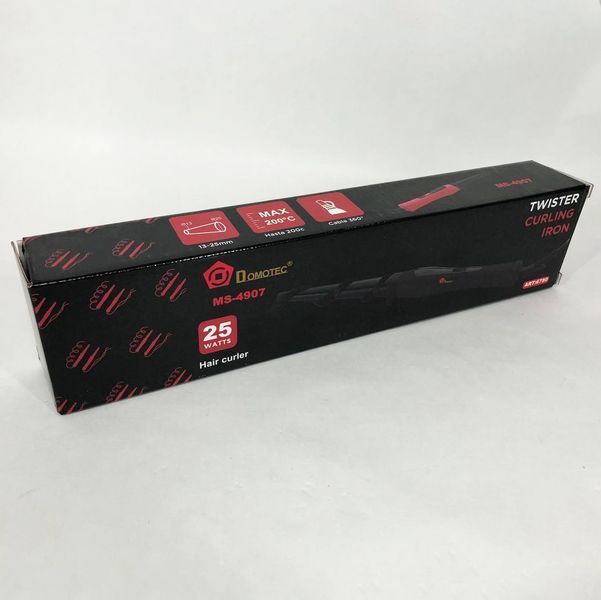 Конусна плойка для волосся DOMOTEC MS-4907, Сучасні щипці для завивки волосся. Колір: чорний ws85812 фото