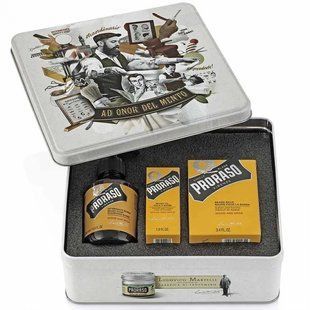 Подарочный набор для бороды Proraso Metal Box Beard Care Wood & Spice 8004395006908 фото