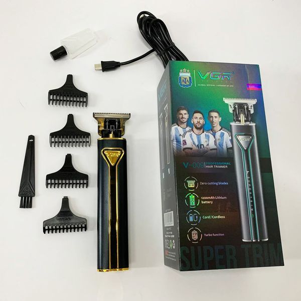 Профессиональная аккумуляторная машинка для стрижки VGR V-009 триммер для бороды и усов. Цвет: золотой ws45797 фото