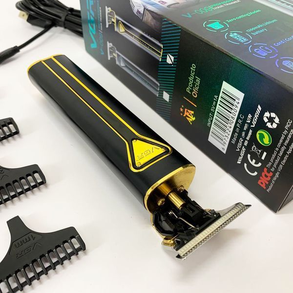 Профессиональная аккумуляторная машинка для стрижки VGR V-009 триммер для бороды и усов. Цвет: золотой ws45797 фото