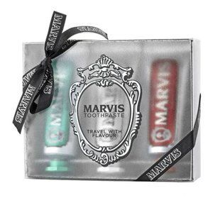 Подарунковий набір зубних паст Marvis 3 x 25 мл (Classic Strong Mint , Whitening Mint, Cinnamon Mint) 8004395114689 фото