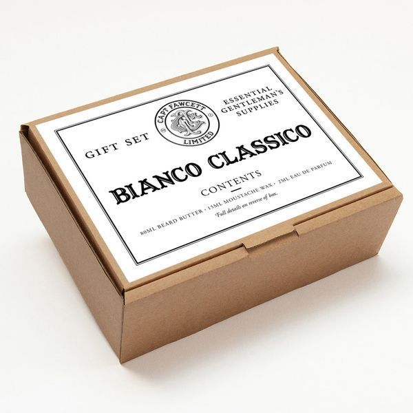 Подарочный набор Captain Fawcett Bianco Classico Beard Butter (80мл) Bianco Classico Moustache Wax (15мл) & EDP (2мл) F7021 фото