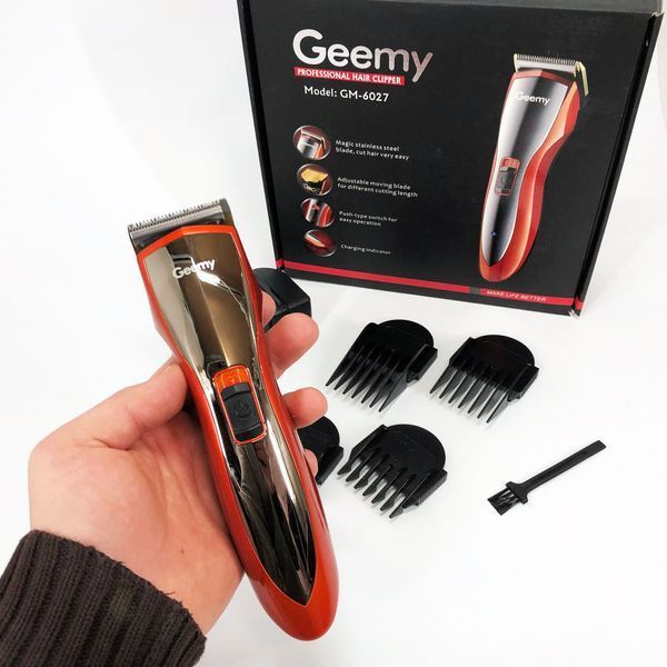 Машинка для стрижки волос Pro Gemei GM-6027, Хороший беспроводной триммер, Практичная машинка ws44125 фото