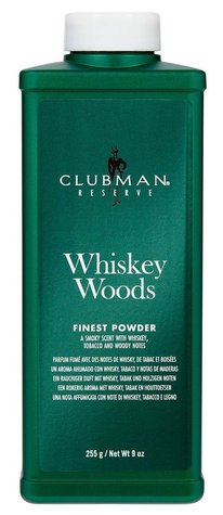 Професійна талькова пудра для дезінфекції Віскі та Дерево Clubman Reserve Whiskey Woods Finest Powder 255g 90782 фото