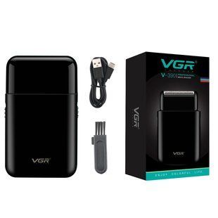 Шейвер чоловічий VGR V-390 електробритва портативна для сухого гоління, чорний vgr-v-390 фото
