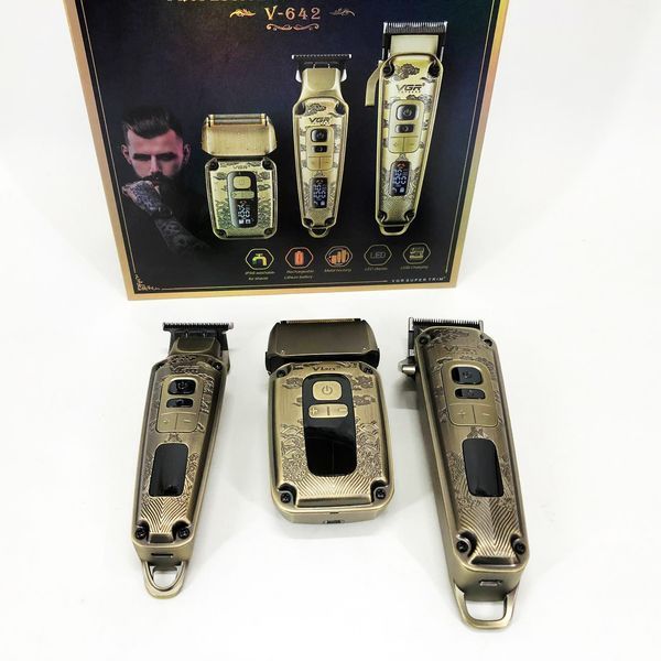 Професійний набір для стрижки 3 в 1 Машинка, Тример та Шейвер VGR Voyager Barber Combo V-642 ws38136 фото