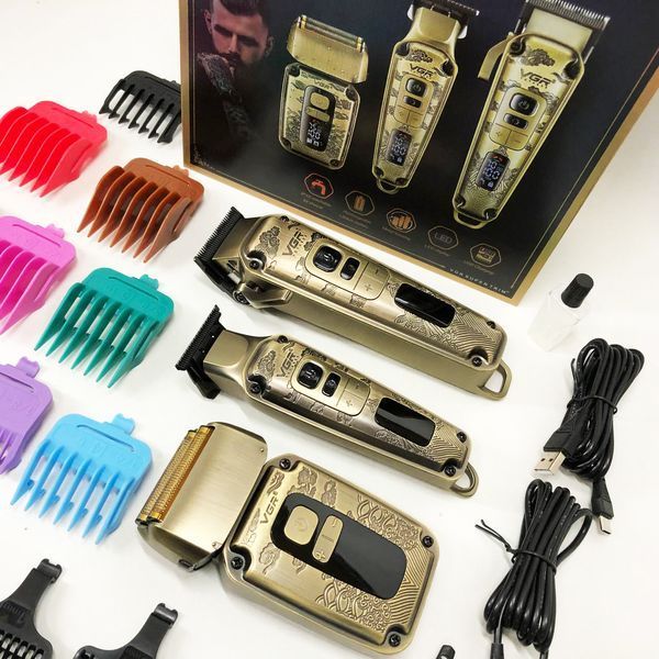 Професійний набір для стрижки 3 в 1 Машинка, Тример та Шейвер VGR Voyager Barber Combo V-642 ws38136 фото