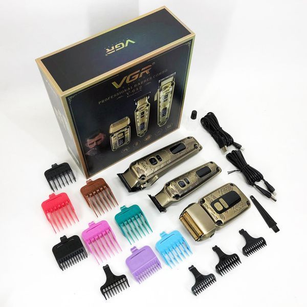 Професійний набір для стрижки 3 в 1 Машинка, Тример та Шейвер VGR Voyager Barber Combo V-642 ws38136 фото