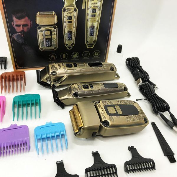 Професійний набір для стрижки 3 в 1 Машинка, Тример та Шейвер VGR Voyager Barber Combo V-642 ws38136 фото