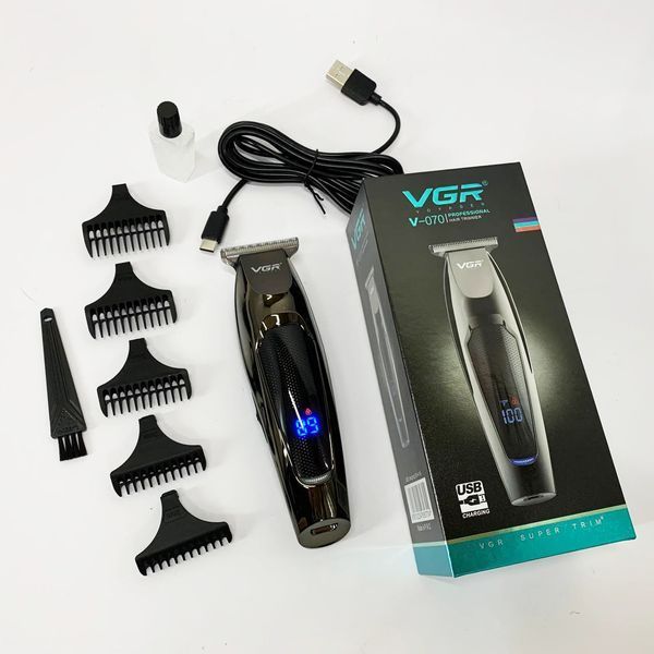 Машинка для стрижки волосся VGR V-070 Тример акумуляторний з USB та індикатором зарядки ws88357-1 фото