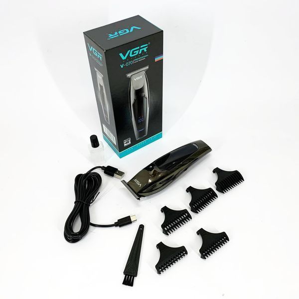 Машинка для стрижки волосся VGR V-070 Тример акумуляторний з USB та індикатором зарядки ws88357-1 фото
