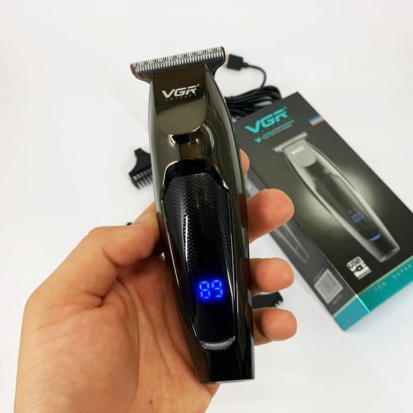 Машинка для стрижки волосся VGR V-070 Тример акумуляторний з USB та індикатором зарядки ws88357-1 фото