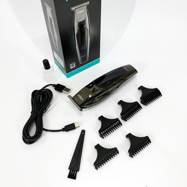 Машинка для стрижки волосся VGR V-070 Тример акумуляторний з USB та індикатором зарядки ws88357-1 фото