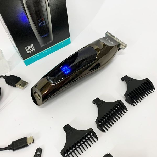 Машинка для стрижки волосся VGR V-070 Тример акумуляторний з USB та індикатором зарядки ws88357-1 фото