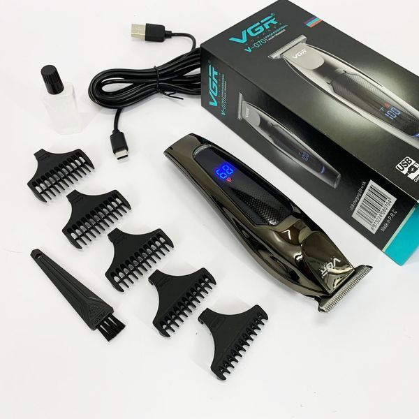 Машинка для стрижки волосся VGR V-070 Тример акумуляторний з USB та індикатором зарядки ws88357-1 фото