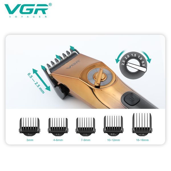Профессиональный триммер для стрижки волос, бороды и усов VGR Voyager Hair Trimmer V-663 ws72483 фото