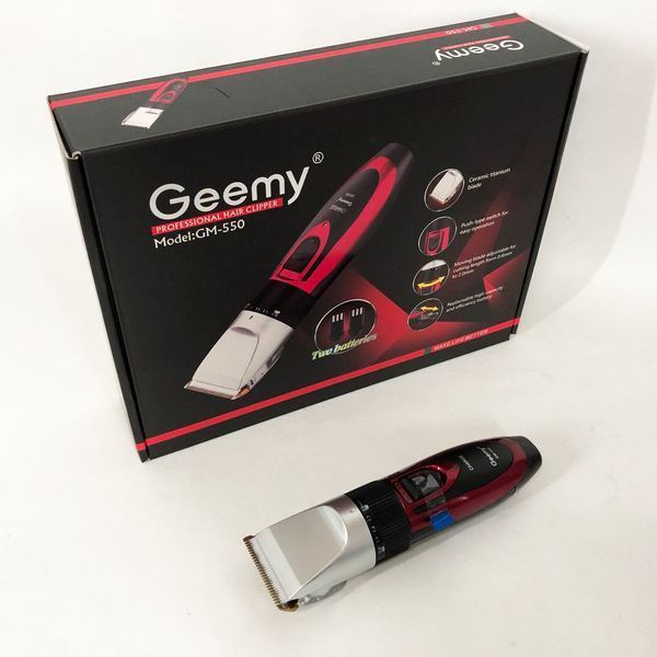 Профессиональная машинка для стрижки волос GEMEI GM-550 с двумя аккумуляторами, Бритва триммер для бороды ws21522 фото
