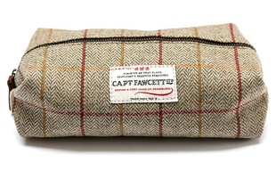Косметичка з бавовняної тканини Captain Fawcett Tweed Wash Bag F8891  фото
