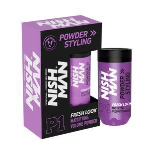 Пудра для укладання волосся Nishman Matte Finish Volume Powder P1 Fresh Look 20 г 8684736671004 фото