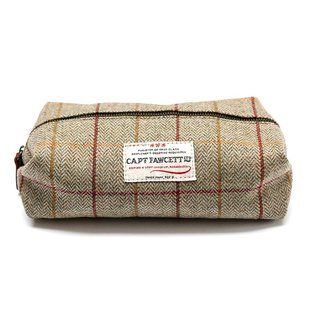 Мужская косметичка из хлопковой ткани Captain Fawcett Tweed Wash Bag F8891  фото