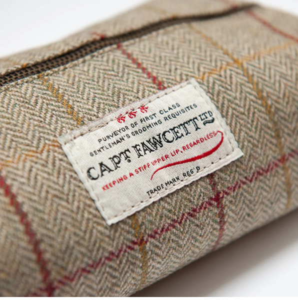 Косметичка из хлопковой ткани Captain Fawcett Tweed Wash Bag F8891  фото