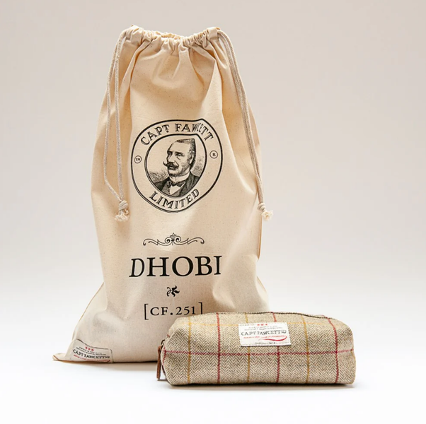 Косметичка из хлопковой ткани Captain Fawcett Tweed Wash Bag F8891  фото