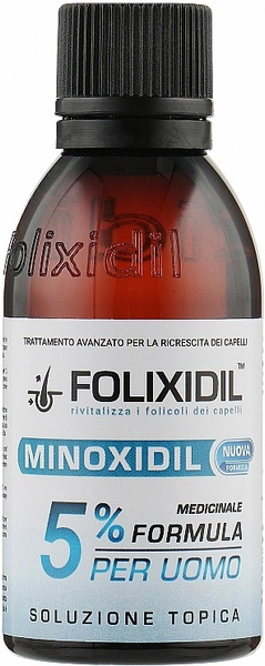 Лосьйон проти випадіння волосся для чоловіків Folixidil міноксиділ 5%, 60 мл 8032706442817 фото