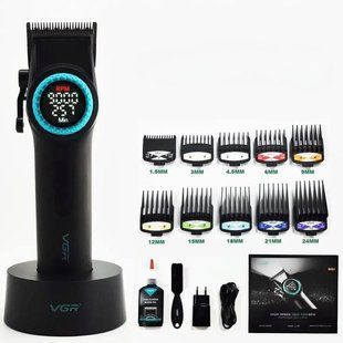 Профессиональная машинка для стрижки волос аккумуляторная VGR Voyager Hair Clipper V-001, черная ws46417 фото