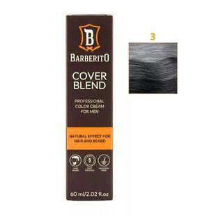 Мужская краска для маскировки седины Barberito Cover Blend 3 Dark Brown Темный коричневый 60 мл 5908015590040 фото