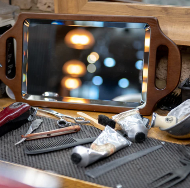Деревянное зеркало Captain Fawcett Double Handed Wooden Mirror F8905 фото