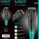 Машинка для стрижки волос аккумуляторная Professional Turbo с разными насадками VGR V-003. Цвет: зеленый ws63972 фото 6