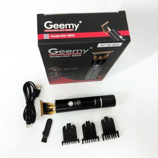 Професійна окантувальна машинка GEEMY GM-6605 для стрижки волосся, окантовки, бороди та вусів ws44182-1 фото