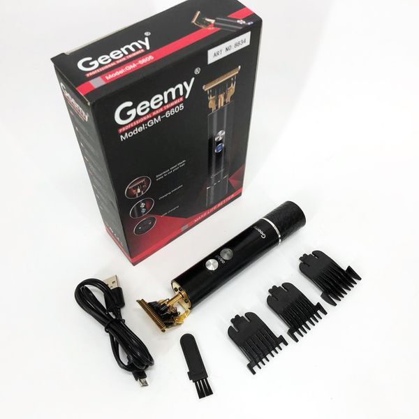 Професійна окантувальна машинка GEEMY GM-6605 для стрижки волосся, окантовки, бороди та вусів ws44182-1 фото