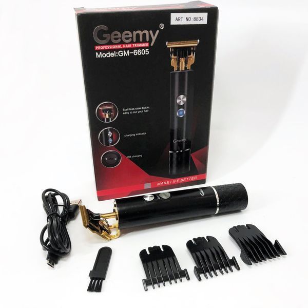Професійна окантувальна машинка GEEMY GM-6605 для стрижки волосся, окантовки, бороди та вусів ws44182-1 фото