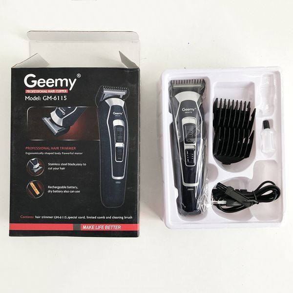 Машинка для стрижки GEMEI GM-6115, машинка для стрижки волос беспроводная. Цвет: синий ws37978 фото
