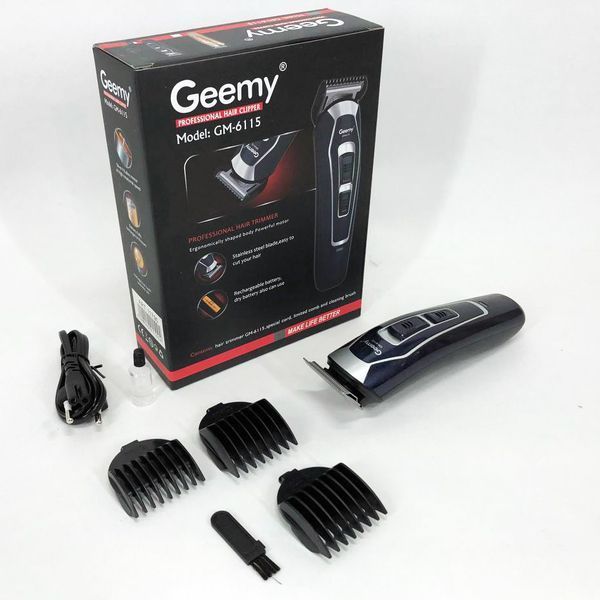 Машинка для стрижки GEMEI GM-6115, машинка для стрижки волос беспроводная. Цвет: синий ws37978 фото