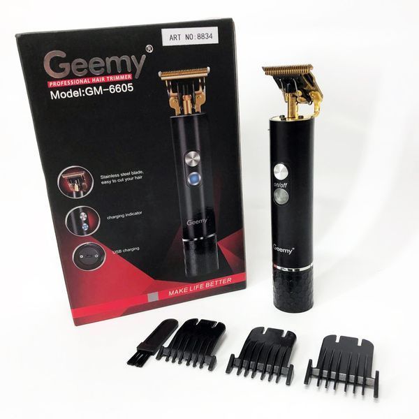 Професійна окантувальна машинка GEEMY GM-6605 для стрижки волосся, окантовки, бороди та вусів ws44182-1 фото
